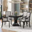 Ensemble de salle à manger 5 pièces Retro avec table ronde extensible et 4 chaises pour des espaces compacts et une utilisation polyvalente-129514782-129514783-129514786-129514788