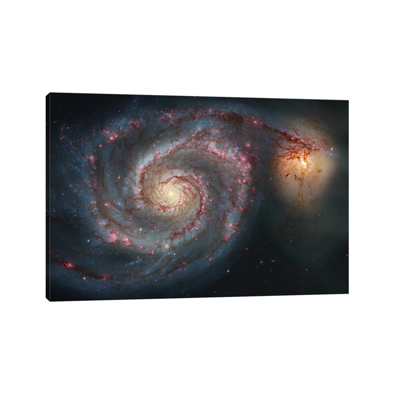 M51, The Whirlpool Galaxy I by Robert Gendler - Wrapped Canvas Print, 20.32 cm H x 30.48 cm W