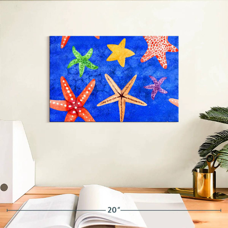 Brampt Underwater Starfish Pattern, 8" H x 12" W