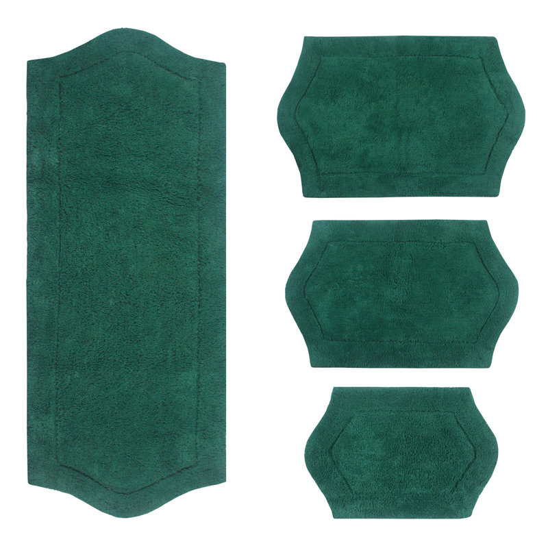 Tapis pour salle de bain Morissette, Vert bouteille