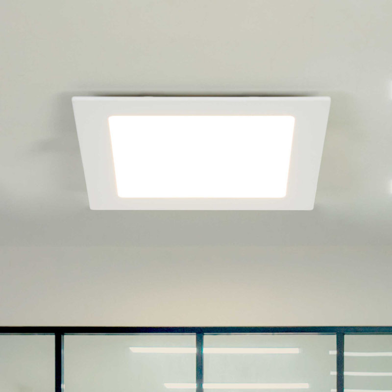 Dimmable Led Recessed Modern Square Ceiling Lighting, 0.8" H x 6.7" W x 6.7" D