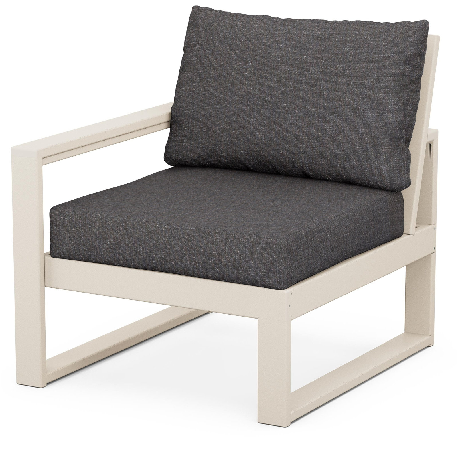 Edge Patio Lounge Chair, Ash Charcoal, Sand