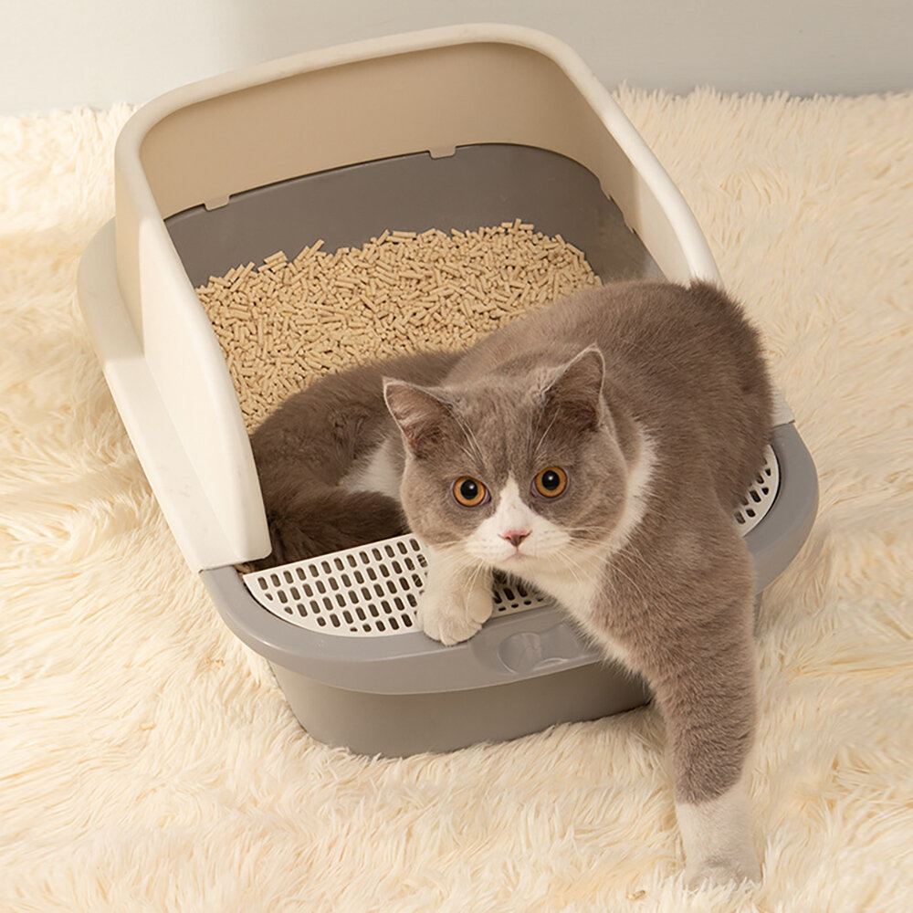 Frisco Rectangular Cat Litter Mat, Beige, Large