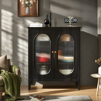 Armoire moderne simple en verre à double porte