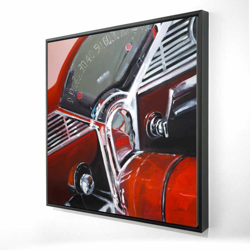 Tableau rétro tableau de bord voiture rétro, H 25,25 po x l 25,25 po