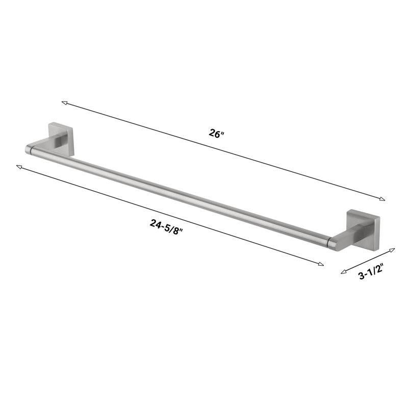 Accessoire de quincaillerie de salle de bain 24 po Avalon, Nickel satiné