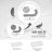 6 Piece Bath Towel Set 100% Cotton, Soft and Absorbent, White-846893155