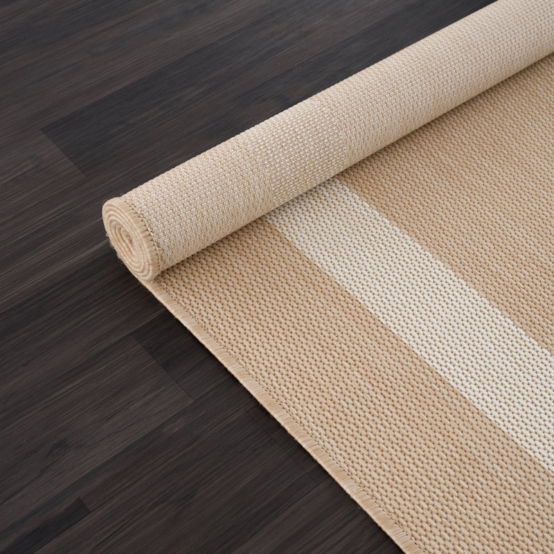Tapis intérieur / extérieur beige Mekih, Rectangle 5 pi x 7 pi