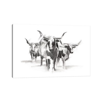 Contemporary Cattle I by Ethan Harper - Wrapped Canvas Print