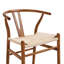 Chaises de salle à manger en bois massif tissé, aucun assemblage requis-130910563-130910564