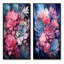 «Pink Blue Succulent Resilience», 2 pièces sur toile-671567052-671567040