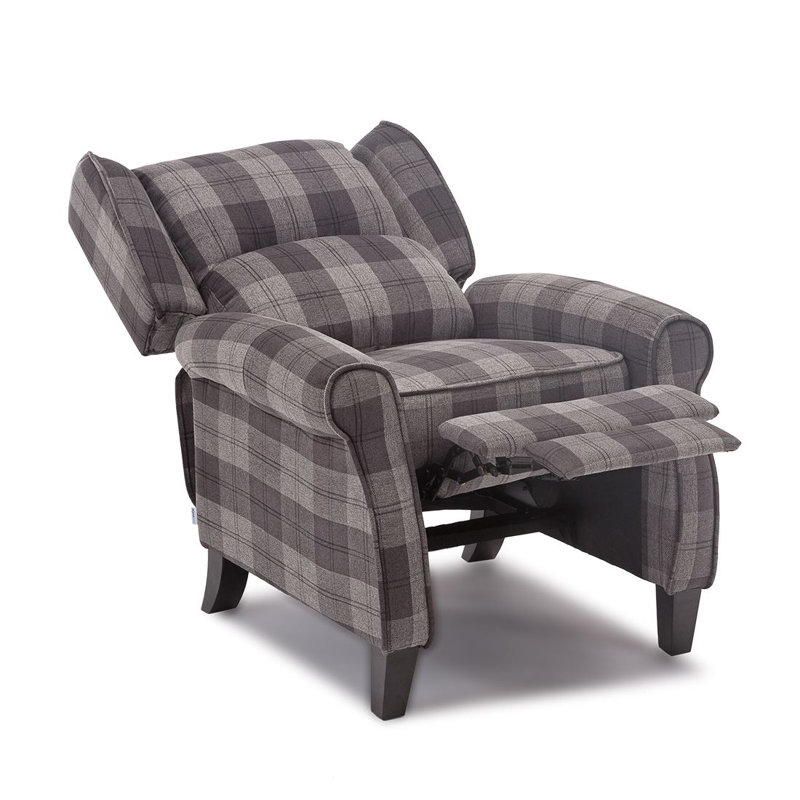 Lynnwood 80cm Wide Wing Chair Recliner, Charcoal