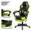 Chaise d'ordinateur inclinable avec repose-pieds et support lombaire amovible pivotant à 360 degrés-1805738705
