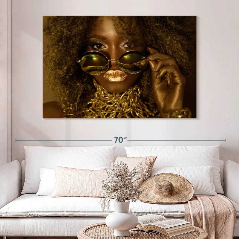 Leisha Golden Lady Fashion, H 34 po x l 51 po
