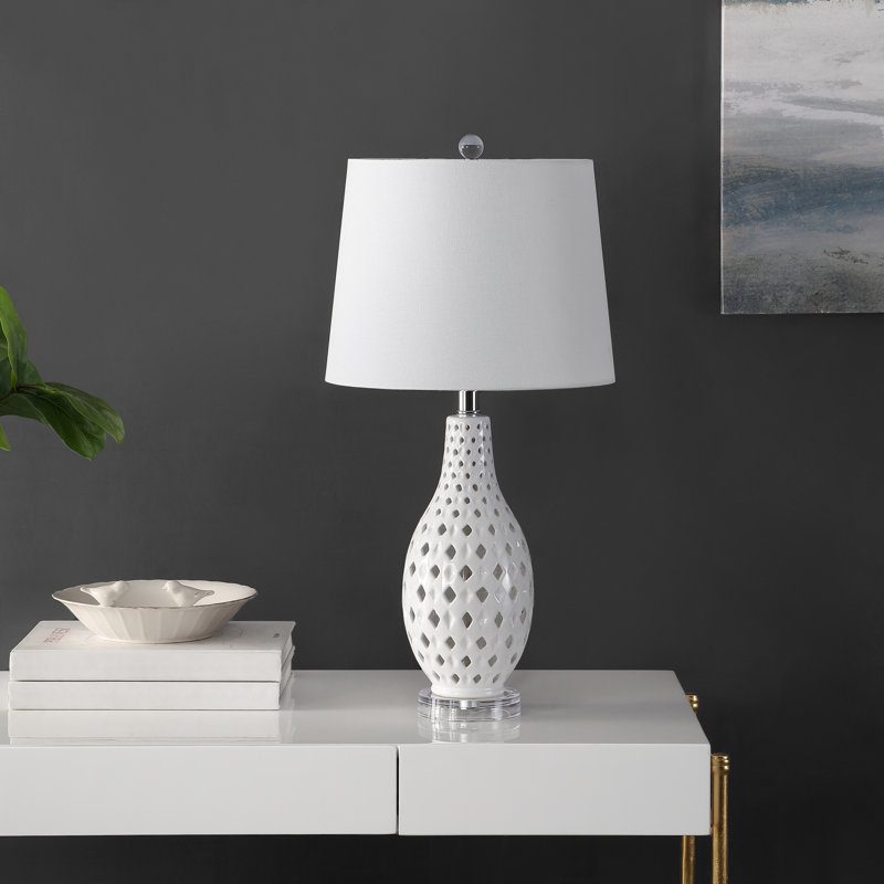 Lampe de table 25 po Adene, Blanc