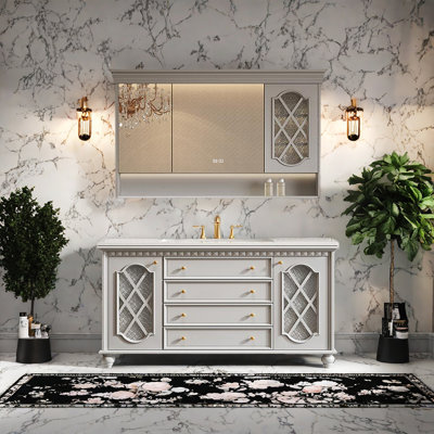 American retro and simple bathroom cabinet