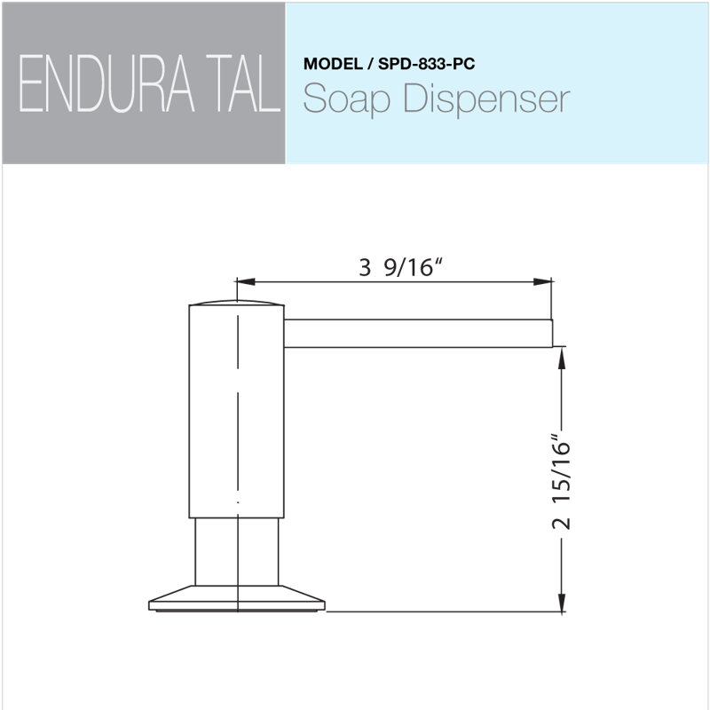 Endura Soap Dispenser, Polished Chrome