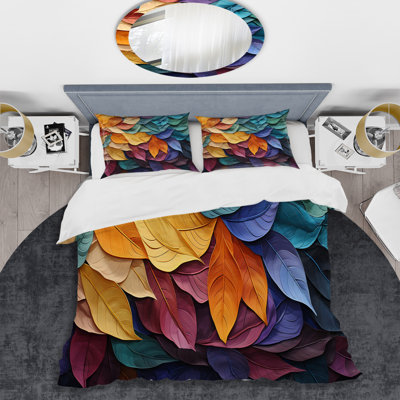 Ensemble de housse de couette Colorful Leaves Collage III - Leaves