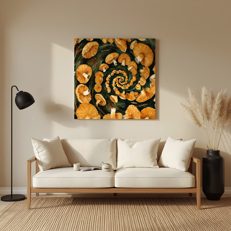 Légumes, art mural vert en métal Chanterelle, H 8 po x l 8 po