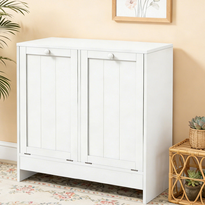 Hidden Laundry Hamper Cabinet