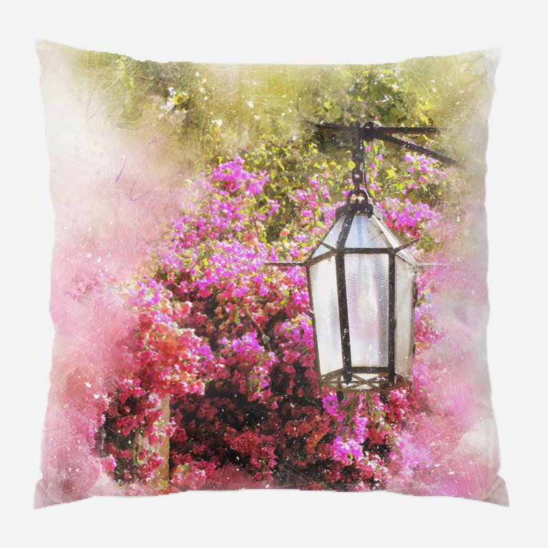 Coussin Flowers, Microsuède, Intérieur