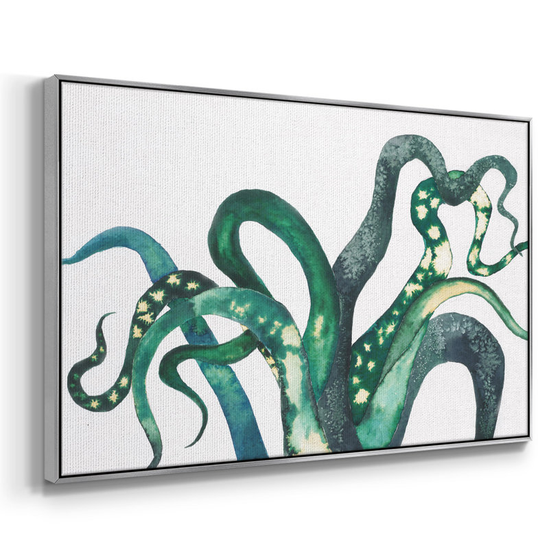 Octo Legs - Reproduction de photo sur toile, H 41 po x l 27 po x P 2 po, Encadrement argenté