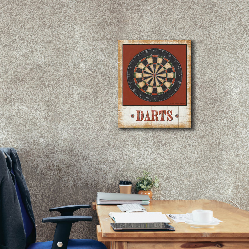 Art mural sur toile Winston Porter «Darts V2» par David Carter Brown, H 24 po x l 20 po x P 0,75 po