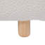 Lit tapissier avec tissu bouclé, tête de lit épaisse au design incurvé, pieds en bois massif-252959882-252959880