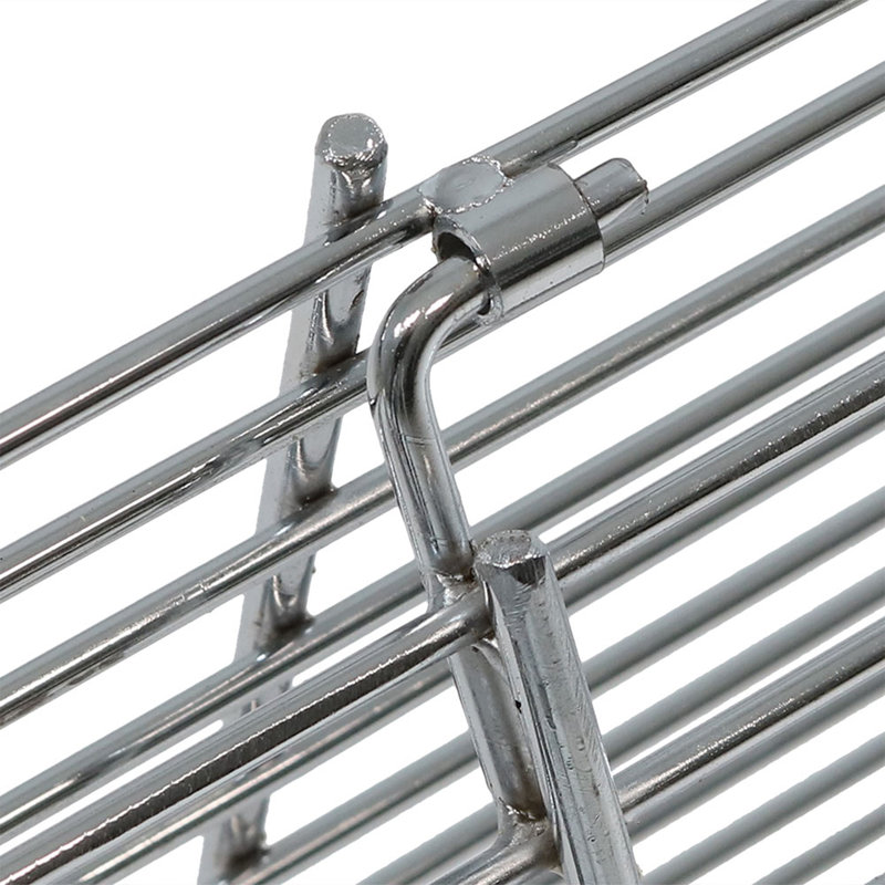 Grille de cuisson pour foyer pliable ronde en acier chromé Reliford - 40 po, H 1 po x l 40 po x P 40 po