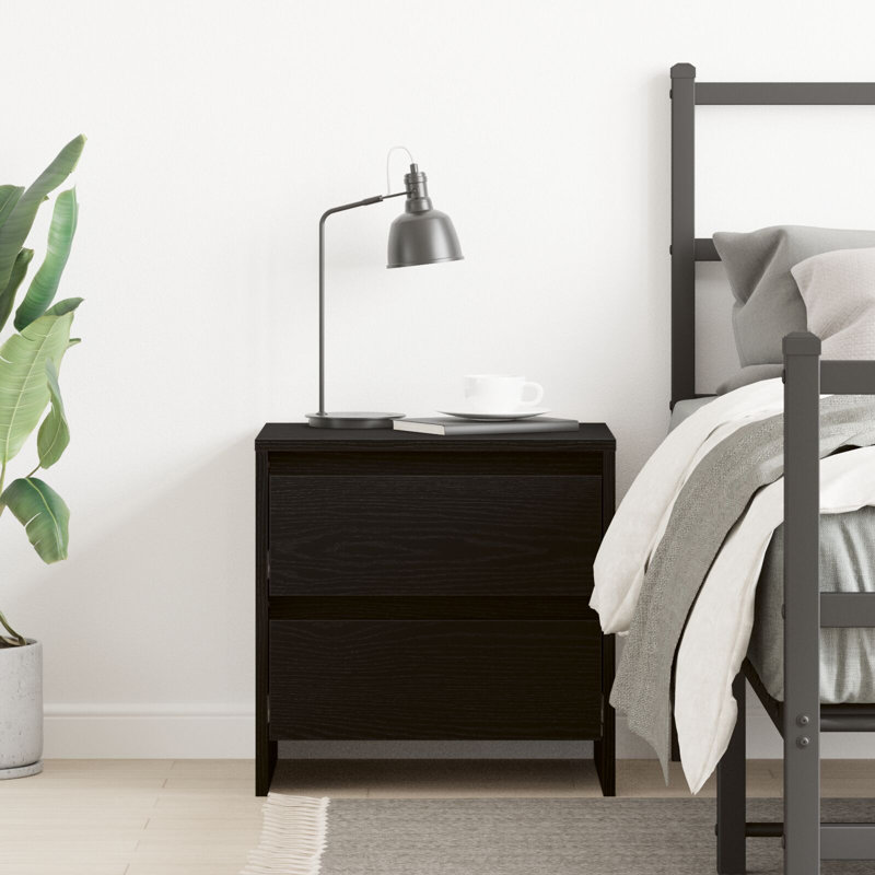 45cm W Manufactured Wood Bedside Table