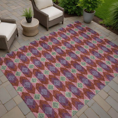 Tapis géométrique intérieur / extérieur lavable à la machine Chantille ACN2687