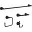 Porte-serviettes mural 18 po avec accessoire de baignoire extensible noir mat Mylan