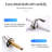 Modern Brushed Nickel Bathroom Faucet 8-Inch - Waterfall Sink 3 Hole Vanity With Pop Up Drain Assembly, Hose, Metal 8" Drain, Supply Construction