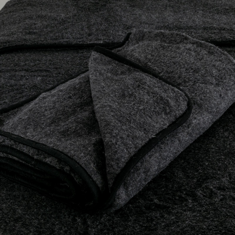 Olivas Throw Blanket, W130 x L170cm, Black
