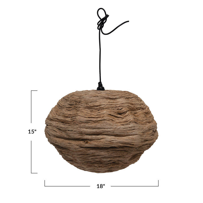 Plafonnier pliable en fibre de banane biologique