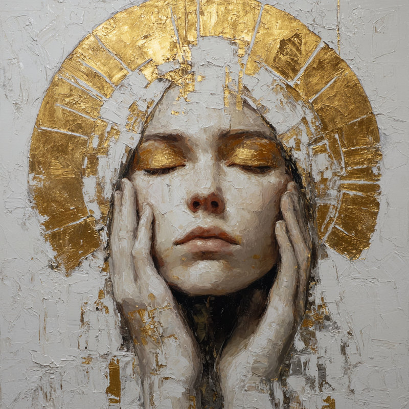 Art mural sur toile tendue Sacred Stillness, L 30 po x H 30 po x P 1,5 po