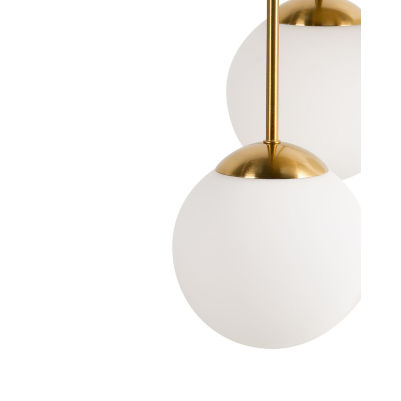 - Light Cluster Pendant, 5, Brass, 61cm H x 42cm W x 42cm D
