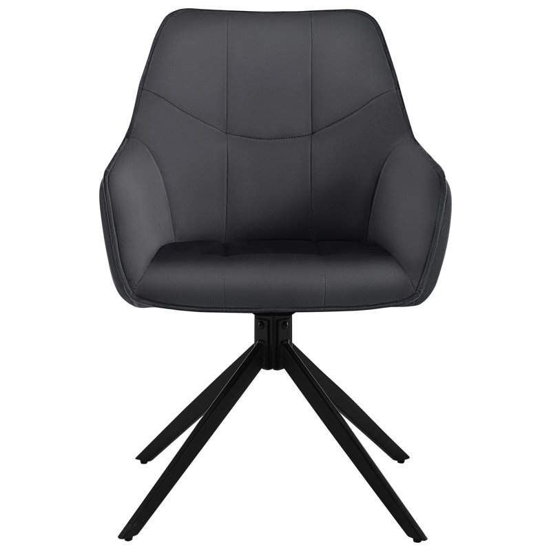 Zaytoune 47cm H Velvet Upholstered Metal Armchair, Grey velvet, 1