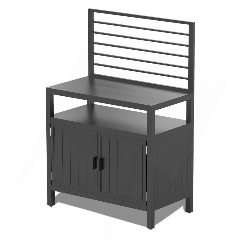 Îlot de cuisine extérieur exceptionnel avec rangement abondant et design élégant