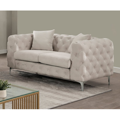 Causeuse capitonnée Hedin 68,5 po
