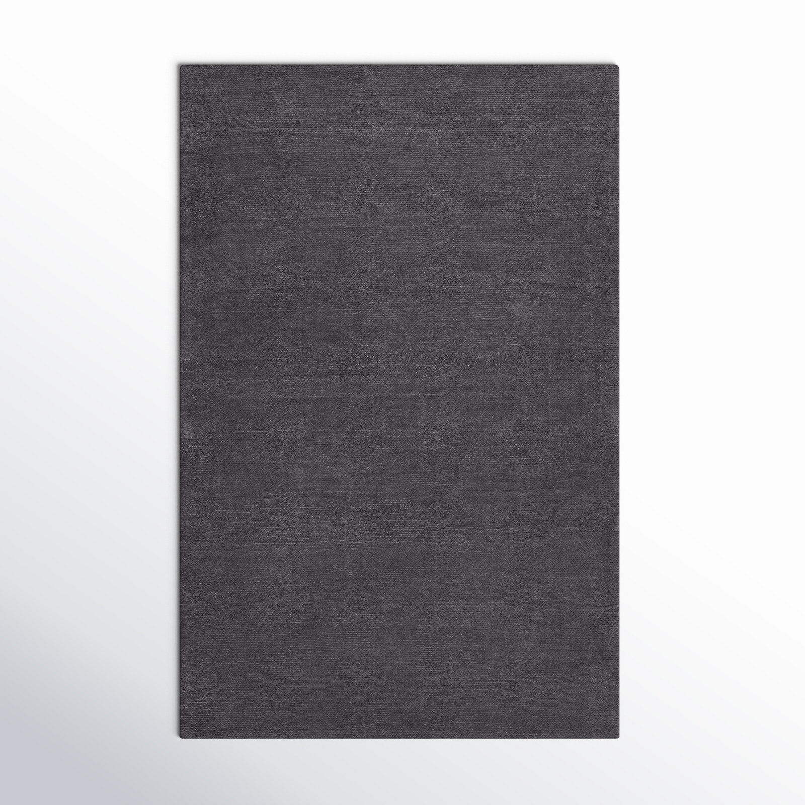 Crowe Charcoal Gray Hand-Woven Wool Rug, Rectangle 6' x 9'