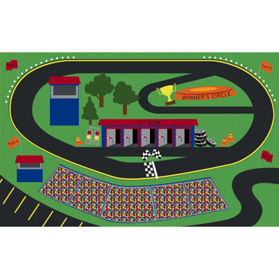 KidCarpet Racetrack Rug 7'6" x 12' Rectangle, Multicolored Kids Racetrack Carpet for Nursery, Classroom, Bedroom, Daycare - Floor Playroom Rug Makes A Fun Educational Gift Idea for Boys & Girls