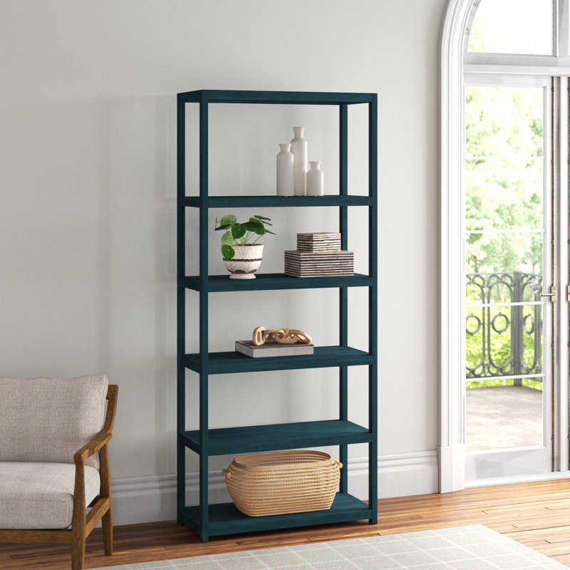 Elin Open Etagere Bookcase, Navy Blue