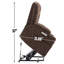 Fauteuil inclinable Power Lift avec mécanisme USB et ports de type C, 2 porte-gobelets en acier, massage et chauffage-262410382