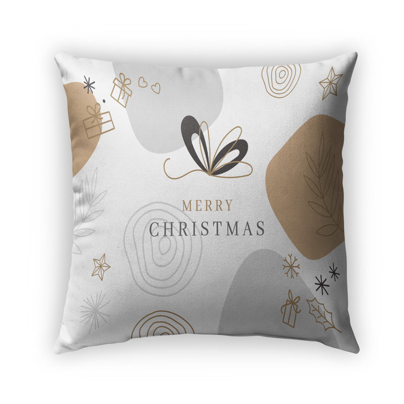 Tress Plaid and Floral Outdoor Throw Pillow, 16" x 16"