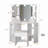 Vanity Desk with Mirror and Lights, Corner Makeup Vanity Set with 3-Panel Mirror, Power Outlets & Cushioned Stool, 3 Color Modes, Small Corner Dressing Table, White