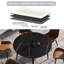 6 Black Round Dining Table With Impermeable Sintered Stone Top Surface For 6