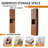 Modern 41" Wide X 59" High Wall-Mounted Walnut Bathroom Vanity Mid-Century Narrow Storage Cabinet With Door And Shelves