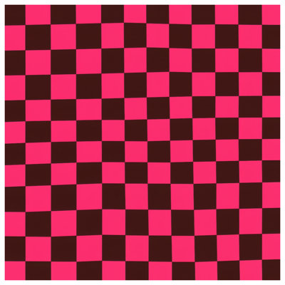 Pink Black Checkered Bath Mat