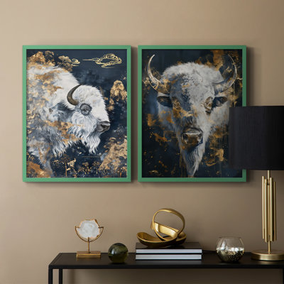 ANIMALS Series CXLVII - Reproduction encadrée de qualité supérieure - prête à être accrochée - aucun clou requis - aucun clou requis